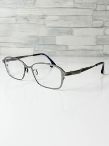 TITANOS by Maruman Opt TP011 チタノス スクエア型 シルバーブラック 眼鏡 良品