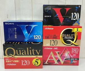 未使用品 ＊ビデオテープ VHS ＊VICTOR ビクター 5T-120QD 3T-120QC 3T-180AVK SONY ソニー 3T-120VE 2T-120VB 16点 録画 映像 オーディオ