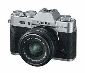 FUJIFILM ミラーレス一眼カメラ X-T30XCレンズキット シルバー X-T30LK-154(中古品)