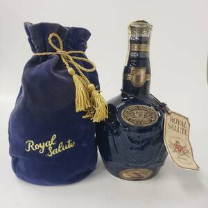 M13810(052)-531/MM4000　酒　ROYAL SALUTE 21年 SCOTCH WHISKY　ロイヤルサルート　スコッチ　ウイスキー　40％　700ml　袋付き