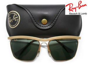 美品Vintage B&L RayBan Olympian 3 DXオリンピアンⅢデラックスDELUXE G15ゴールドUSAボシュロムBLアメリカW1303メタルGoldオリンピアン金