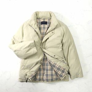 M3-SJ020 バーバリー ロンドン Burberry London ダウンジャケット ノバチェック ライトベージュ L メンズ