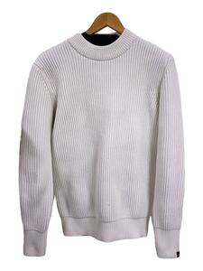 THE NORTH FACE◆TECH FISHERMAN SWEATER_テックフィッシャーマンセーター/L/ウール/WHT/ザノーズフェイス