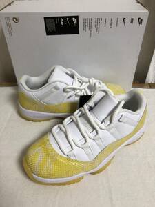 NIKE WMNS AIR JORDAN 11 RETRO LOW 25cm 定価24,200円 2023年 イエロー snake スネーク ジョーダン 