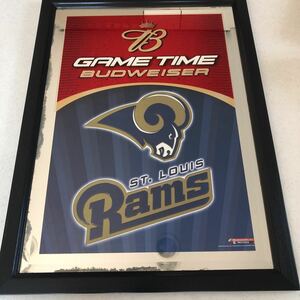 Budweiser バドワイザービール　ビンテージミラー　ST. LOUIS RAMS