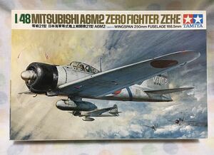 タミヤ 1/48 日本海軍 MITSUBISHI A6M2 ZERO FIGHTER(ZEKE) 零戦21型 日本海軍零式艦上戦闘機21型 未組立