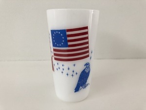 フェデラル ミルクガラス タンブラー アメリカ USA 自由の女神 星条旗 ヴィンテージ vintage federal ビンテージ [fe-719]