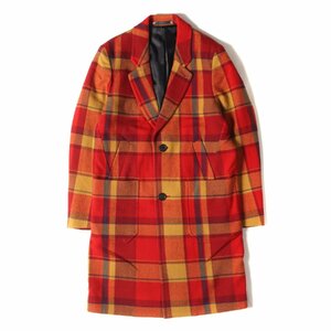 美品 Paul Smith ポールスミス コート サイズ:S ブランケットチェック ウール メルトン チェスターコート BLANKET CHECK CHESTER COAT