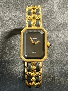 E/1001 美品 稼働品 シャネル プルミエール M CHANEL Premiere M 腕時計 ゴールド 