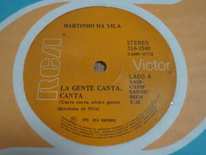 試聴可♪アルゼンチン盤7’！Martinho da Vila / La Gente Canta, Canta / ブラジル産メロウサンバ！オルガンバー サバービア