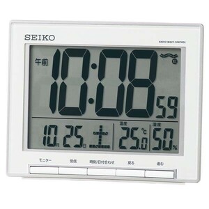 セイコー クロック 電波置き時計 SQ786S 温度計 湿度計 デジタル SEIKO CLOCK
