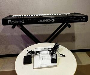 USED ジャンク【Roland JUNO-G】ローランド　ジュノ　ジー　シンセサイザー キーボード　61鍵盤　電源　サスティーンペダル　ケース付き