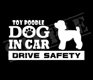 ★☆DOG IN CAR・DRIVE SAFETY　トイプードル　ワンちゃんステッカー☆★