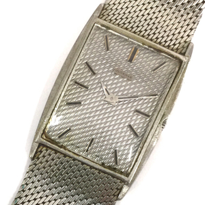 ジュベニア 手巻き 機械式 腕時計 スクエアフェイス シルバーカラー 不動品 純正ブレス JUVENIA QR052-245