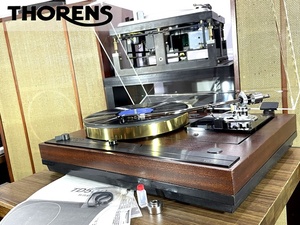 レコードプレーヤー THORENS TD521Super SME 3012-R 搭載 砲金製 新品ベルト/純正シェル/サブウエイト等付属 Audio Station