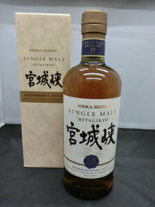 １円～★【未開栓】NIKKA ニッカ シングルモルト 宮城峡 10年 ウイスキー 700ml 45％ 現状品