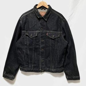 90s vintage EURO Levi’s 70503-02 先染め ブラック デニム トラッカー ジャケット L ビンテージ ヴィンテージ ユーロリーバイス Gジャン