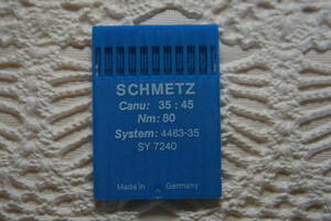 ♪♪♪新品・SCHMETZ・シュメッツ工業用ミシン針・4463-35 SY7240　NM:80 SIZE:12 10本セット♪♪♪31