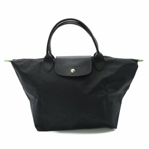 ロンシャン ル プリアージュ グリーン M トップハンドバッグ ブランドオフ Longchamp その他 トートバッグ 再生ポリアミドキャンバス レ