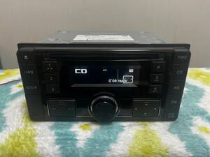 トヨタ純正 2DIN オーディオ CP-W66 CD/AUX 動作確認済み! プリウス アクア ヴィッツ パッソ VOXY ノア ウィッシュ 等