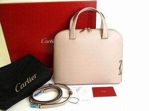 【未使用保管品】 カルティエ Cartier マストC SM カーフスキン 2WAY ハンドバッグ ショルダーバッグ トートバッグ