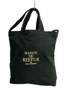 MAISON DE REEFUR◆トートバッグ/キャンバス/BLK