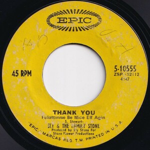 Sly & The Family Stone Thank You / Everybody Is A Star Epic US 5-10555 206689 SOUL FUNK ソウル ファンク レコード 7インチ 45