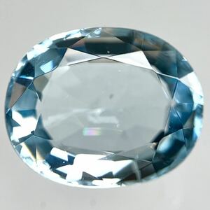 2.2ctUP!!●天然アクアマリン2.299ct●a 約9.7×7.8mmソーティング付 ルース 裸石 宝石 ジュエリーaquamarine