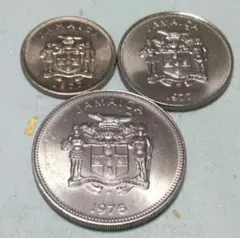 ジャマイカ白銅貨３種３枚
