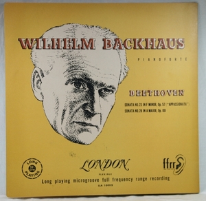 中古LP「ベートーヴェン：ピアノ奏鳴曲第23番第28番」WILHELM BACKHAUS / ヴィルヘルム・バックハウス
