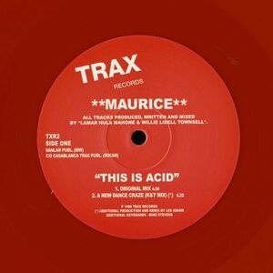 試聴 Maurice - This Is Acid (2020 Red Vinyl Reissue) [12inch] Trax Records UK 2020 House