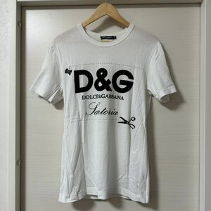 【値下げ】【美品】サイズ46 DOLCE&GABBANA ドルチェアンドガッバーナ Tシャツ ホワイト　白　ドルガバ　半袖　ロゴ
