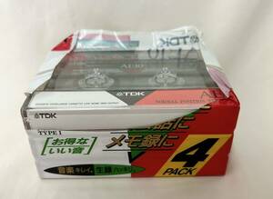 ＜未使用・保管品＞TDK　AE10　カセットテープ　3本セット　ノーマルポジション　片面5分/往復10分