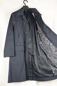 ☆新品未使用☆Paul Smith COLLECTION ステンカラーコート☆ネイビー☆花柄裏地☆Mサイズ（L）ゆき丈84㎝ 着丈98㎝