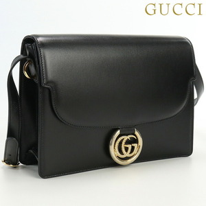 中古 グッチ ショルダー レディース ブランド GUCCI GGロゴショルダーバッグ レザー 589471 ブラック