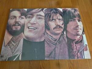 売り切り！！　BEATLES　ポスター（７１ｃｍｘ５０ｃｍ）ビニール手作表層土台付！！