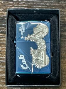 zippo Honda Cub 50th Anniversary HONDA 1958 C100 カブ 2007年製 Hfficial Licensed Product 立体メタル デットストック ケース 保証書