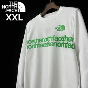 売切り【正規新品】THE NORTH FACE COORDINATES CREW トレーナー スウェット US限定 男女兼用 立体ロゴ 裏起毛(XXL)白181130-33