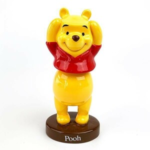 くまのプーさん スウィング フィギュア インテリア 置物　ディズニー　Disney 　Winnie-the-Pooh　ヘッドノッカー　ドール　陶器製　新品