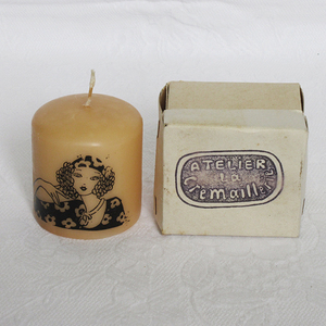 フランス製■ATELIER La Cremaillerie ヴィンテージ キャンドル ろうそく 蝋燭 レトロ 三越直輸入品