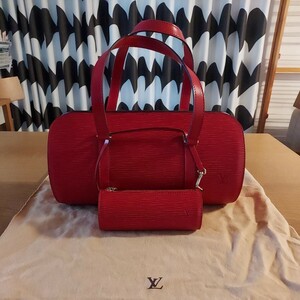 美品 ハンドバッグ エピ ルイヴィトン スフロ LOUIS VUITTON ルイ ヴィトン カスティリアンレッド