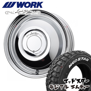 4本セット ワーク レッドスレッド WORK LEADSLED 14X4.5J 4/100 WBC MUDSTAR radial M/T MT 165/65R14 軽自動車 キャスト オフロード