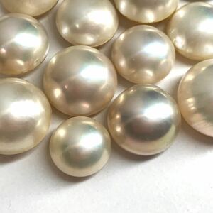 (マベパール13点おまとめ)m 約12.4-17.4mm 30g/150ct pearl パール 半円真珠 ジュエリー jewelry 裸石 宝石 i①