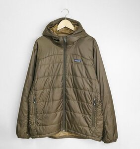 Patagonia ◆ マイクロパフ フーディー ジャケット ブラウン Lサイズ (袋付き) プリマロフト 中綿 ブルゾン パーカー パタゴニア ◆ZZ1