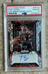 PSA 10 2018 Panini Prizm Trae Young Fast Break Rookie Autograph Rookie トレイ・ヤング ルーキー サイン