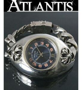 銀座店 クロムハーツ インボイス付き ロレックス CHX ウォッチケース 114200 エアキング ブルーコンセントリック 腕時計