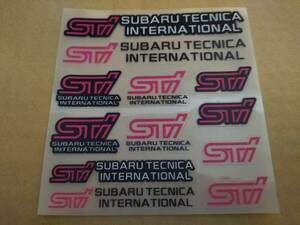 【送料無料】STI ステッカー 横12cm×縦12.6cm ⑥　スバル　SUBARU