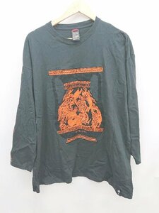 ◇ DOUBLE STANDARD CLOTHING ロゴ プリントゆったり カジュアル 長袖 Tシャツ カットソー サイズF ブラック レディース P