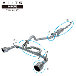 エッチケーエス 695 31214T マフラー RS SUS304 VIITS-EX002 HKS VIITS ABARTH