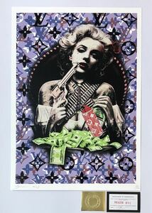 DEATH NYC アートポスター 世界限定100枚 Marilyn Monroe マリリンモンロー ポップアート banksy ギャング アンディウォーホル 現代アート 